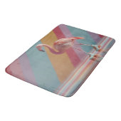 Grillige Roze Flamingo op Rolschaatsen Badmat (Gekanteld)