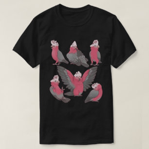 Grillige Roze Galah Kaketoe Vogelpatroon T-shirt
