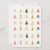 Grillige Roze Groene Kerstboom Cadeaubon Kaart (Achterkant)