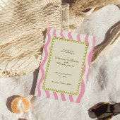 Grillige Roze & Groene Trouw Save the Date Kaart