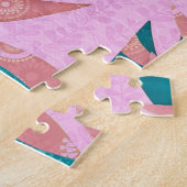 Grillige Roze Kerstbomen Legpuzzel (Zijkant)