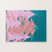 Grillige Roze Kerstbomen Legpuzzel (Horizontaal)