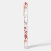 Grillige Roze Konijn en Bloemrijke Weide Case-Mate iPhone Case (Achterkant / Links)