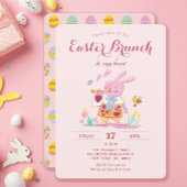 Grillige Roze Konijnentuin Paasbrunch Eierenjacht Kaart