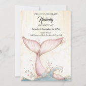 Grillige Roze Staart van Walvis Kaart (Voorkant)