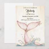 Grillige Roze Staart van Walvis Kaart (Voorkant / Achterkant)