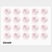 Grillige Roze Strik Verjaardagsfeestje Ronde Sticker (Vel)