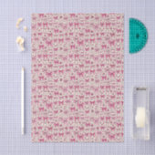 Grillige Roze Strikken Doodle Patroon Tissuepapier (Craft)