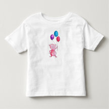 Grillige Roze Varken met Ballonnen