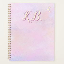 Grillige Roze Watergekleurde Studie Essential Planner