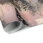 Grillige Roze Winterlandschap (2) Cadeaupapier (Rol Hoek)
