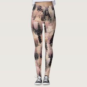 Grillige Roze Winterlandschap (2) Leggings