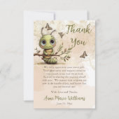 Grillige Rups Baby Shower Bedankkaart (Voorkant)