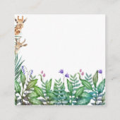 grillige Safari Dier Baby shower Luier Raffle Informatiekaartje (Achterkant)