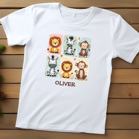 Grillige Safari Dierendoodles Kinder Shirts