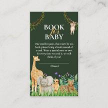 grillige Safari Oerwoud Baby shower Boek voor Baby