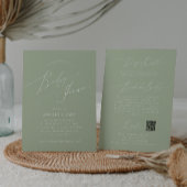 grillige salie groen | Alles in één Baby shower Kaart