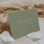 grillige salie groen gevouwen Baby shower Bedankkaart<br><div class="desc">Introductie van onze grillige salie groen gevouwen baby shower bedankkaart, ideaal voor uw eenvoudige moderne boho feest elk seizoen van het jaar! Deze kaart heeft een boho-chique, genderneutrale sfeer met elegante kalligrafie en een delicaat minimalistisch ontwerp, waardoor hij ideaal is voor zowel meisjes als jongens. Bovendien is het bewerkbaar, zodat...</div>