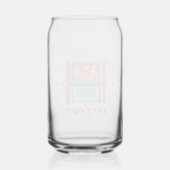 Grillige Sardines Kuststrand Roze Blikvorm Glas (Achterkant)