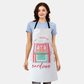 Grillige Sardines Kuststrand Schort (Gedragen)