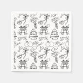 grillige Schattigee chique Vrijgezellenfeest verlo Servet (Voorkant)