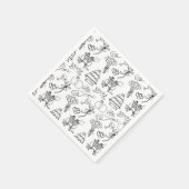 grillige Schattigee chique Vrijgezellenfeest verlo Servet (Hoek)