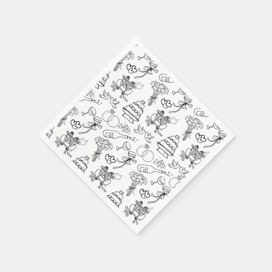 grillige Schattigee chique Vrijgezellenfeest verlo Servet (Hoek)