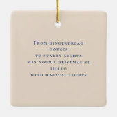 grillige Schattigee sneeuwman citaat vrolijk kerst Keramisch Ornament (Achterkant)