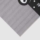 Grillige Schedel Zwart & Wit Stippen & Strepen Tissuepapier (Detail)