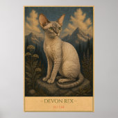Grillige Schoonheid: Devon Rex Poster (Voorkant)