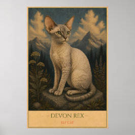 Grillige Schoonheid: Devon Rex Poster