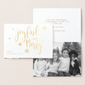 Grillige Script Blij En Vrolijk Foto Foliekaart Folie Kaarten (Display)