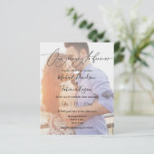 Grillige script, overlay foto trouwkaart (Staand voorkant)