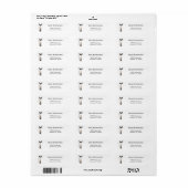 grillige siamese cat Cartoon retouradres Etiket (Full Sheet)