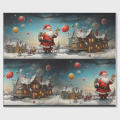 grillige sinterklaas 5 cadeaupapier (Vlak)