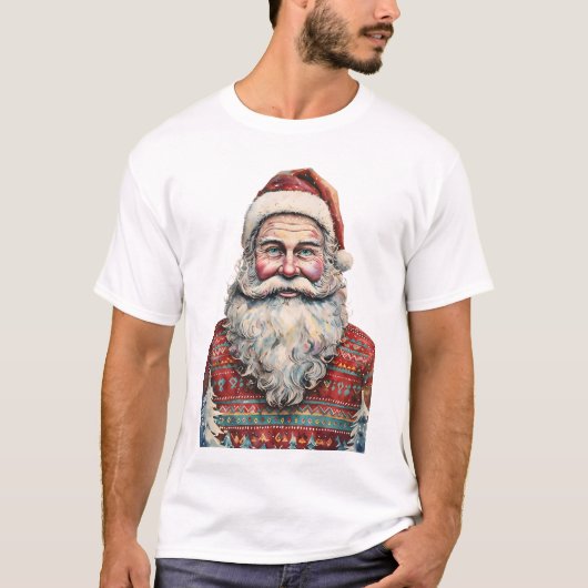 grillige sinterklaas Waterverf T-shirt (Voorkant)