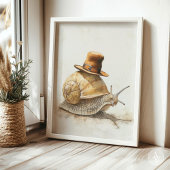 grillige slak schilderij slak buikpotige weekdier poster