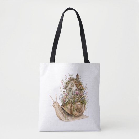 Grillige Slakkenhuis Cottagecore Tote Bag (Voorkant)