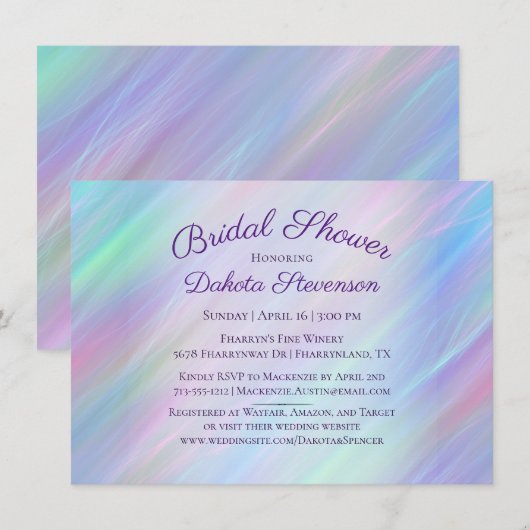 grillige slierten | Holo Fairy Ombre regenboogdouc Kaart (Voorkant / Achterkant)