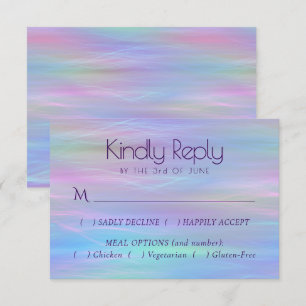 grillige slierten   Holo Fairy Pastel Regenboog En RSVP Kaartje