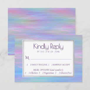 grillige slierten   Holo Fairy Pastel Regenboog En RSVP Kaartje