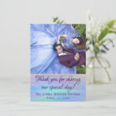 grillige slierten | Holo Fairy Pastel Regenboog Fo Bedankkaart (Staand voorkant)