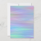 grillige slierten | Holo Fairy Pastel Regenboog Fo Bedankkaart (Achterkant)