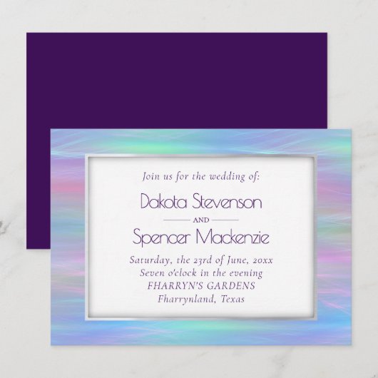 grillige slierten | Holo Fairy Pastel Regenboog Om Kaart (Voorkant / Achterkant)