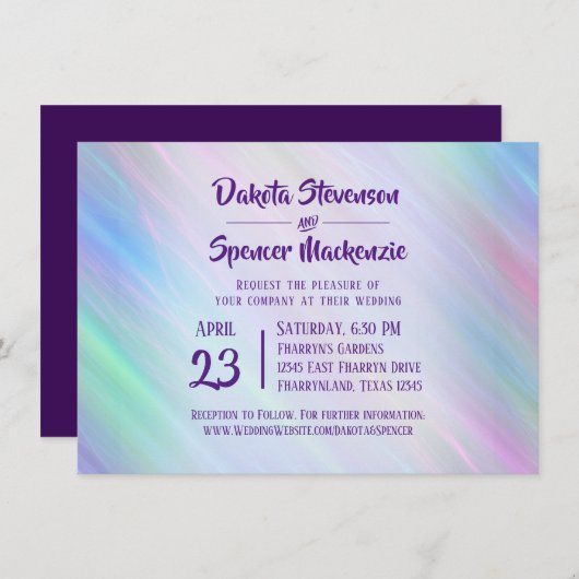 grillige slierten | Holo Fairy Pastel Regenboog Om Kaart (Voorkant / Achterkant)