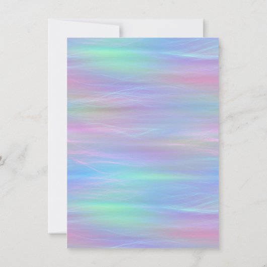grillige slierten | Holo Fairy Pastel Regenboog Om Kaart (Achterkant)