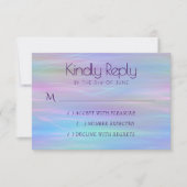 grillige slierten | Holo Fairy Pastel Regenboog Om RSVP Kaartje (Voorkant)