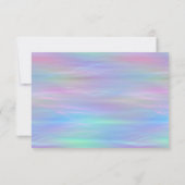 grillige slierten | Holo Fairy Pastel Regenboog Om RSVP Kaartje (Achterkant)