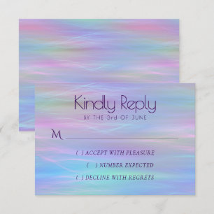 grillige slierten   Holo Fairy Pastel Regenboog Om RSVP Kaartje