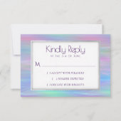 grillige slierten | Holo Fairy Pastel Regenboog Om RSVP Kaartje (Voorkant)